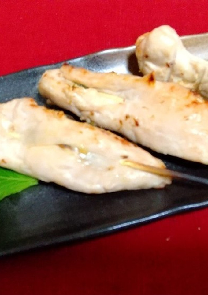 ささみの梅しそ焼き-レシピのメイン写真