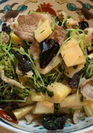 筍・豚肉・豆苗の炒め煮-レシピのメイン写真