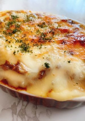 残りのカレーでチーズたっぷりカレードリア-レシピのメイン写真