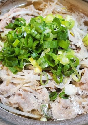 豚肉ともやしの蒸し鍋風　柚子胡椒味-レシピのメイン写真