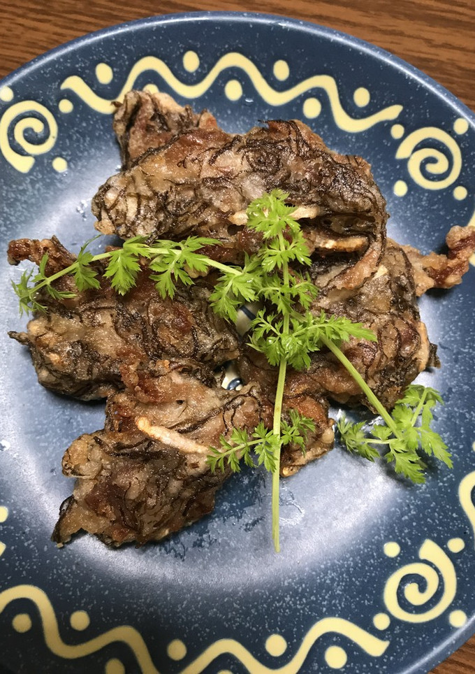 沖縄もずくと紅生姜と豚肉のかき揚げ風-レシピのメイン写真