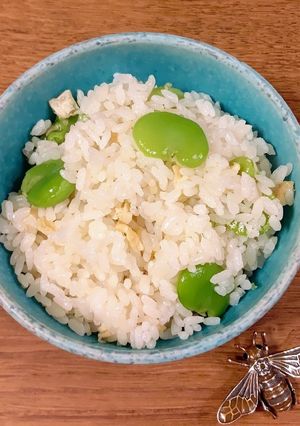 お揚げとそら豆の炊き込みご飯-レシピのメイン写真