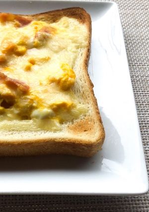 レンジでスクランブルエッグ！朝食トースト-レシピのメイン写真