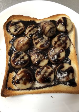 チョコバナナトースト-レシピのメイン写真