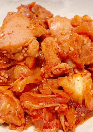 鶏と野菜炒め(ヤンニョムチキン風)-レシピのメイン写真
