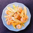 海老とマコモ茸のにんにくバター醤油炒め