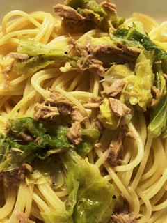 簡単!春キャベツとツナ缶でスープパスタ-レシピのメイン写真