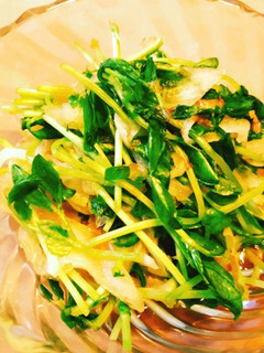 レンジで!豆苗と新玉ねぎの梅おかかサラダ-レシピのメイン写真