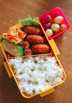 グリンピースご飯弁当-レシピのメイン写真