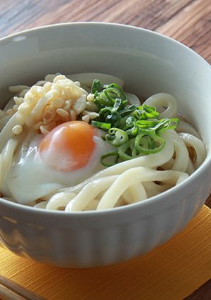 温玉のせぶっかけうどん-レシピのメイン写真