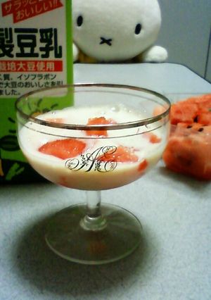朝ご飯にも♪スイカバナナスムージー☆-レシピのメイン写真