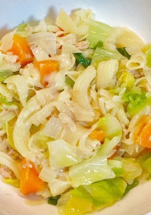 チーズとろ〜りキャベツパスタ 子ども向け-レシピのメイン写真