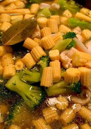 野菜と鶏肉の食べるヘルシーコンソメスープ-レシピのメイン写真