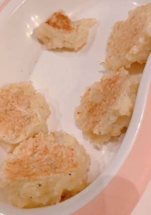 離乳食後期☆おかゆであまじょっぱいおやき-レシピのメイン写真