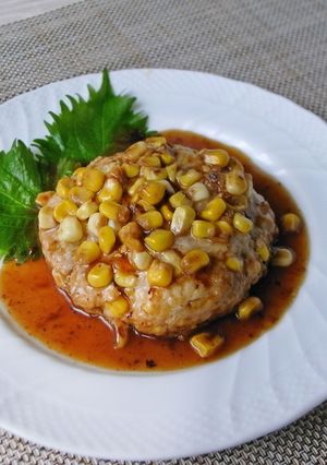 バター醤油とうもろこしのチキンハンバーグ-レシピのメイン写真