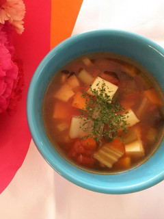 野菜たっぷり生姜入りトマトスープ-レシピのメイン写真