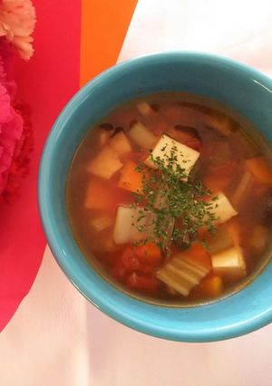 野菜たっぷり生姜入りトマトスープ-レシピのメイン写真