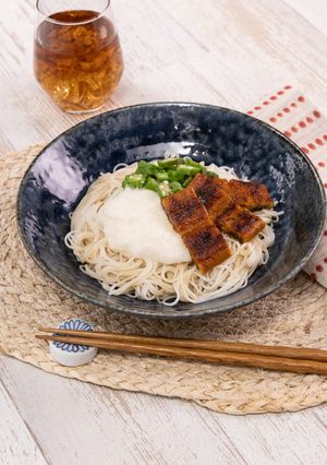 とろろうなぎのぶっかけそうめん-レシピのメイン写真