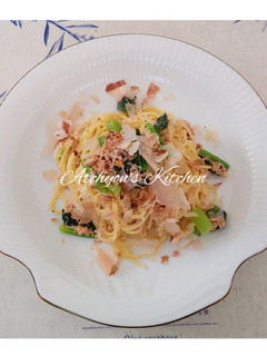 簡単!ツナと鰹節と青菜の冷製パスタ-レシピのメイン写真