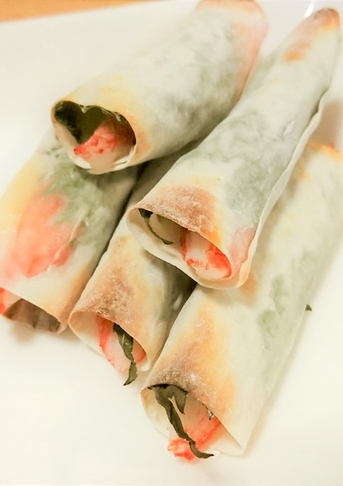 焼売の皮で作る簡単カニカマおつまみ！-レシピのメイン写真