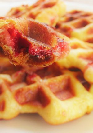 いちごとクリームチーズのベルギーワッフル-レシピのメイン写真