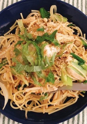 野菜と鶏ハムの和風パスタ★時短レシピ-レシピのメイン写真