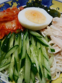 ひやむぎで!冷麺-レシピのメイン写真