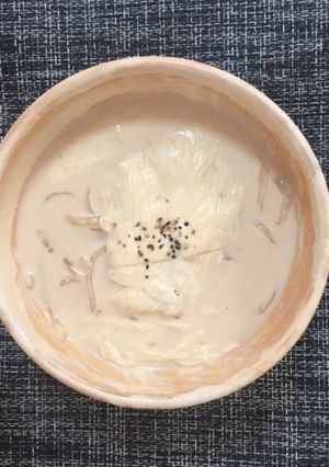 【10分】湯葉と梅の豆乳うどん-レシピのメイン写真