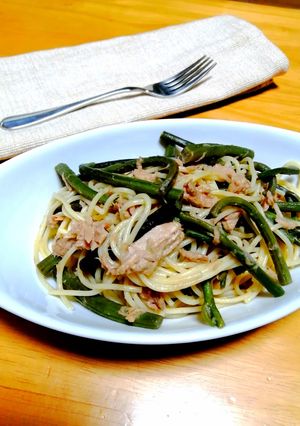 わらびの和風パスタ-レシピのメイン写真