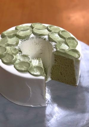 抹茶のシフォンケーキ-レシピのメイン写真
