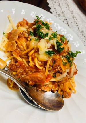 簡単　ミートスパゲティ-レシピのメイン写真