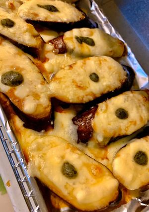 簡単晩ごはん　茄子の甘辛チーズ焼き-レシピのメイン写真