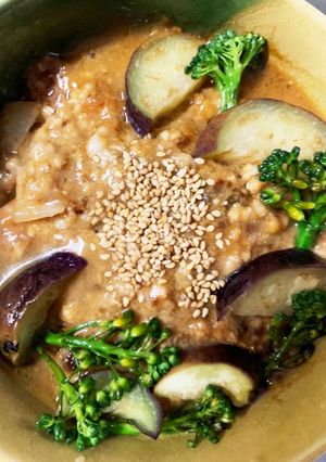 レンジチヂミ風芋餅入梅干しカレードーム蒸-レシピのメイン写真