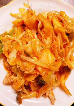 野菜たくさん!豚キムチ-レシピのメイン写真
