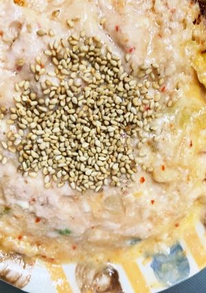 レンジキムチクリームひき肉のせドーム蒸し-レシピのメイン写真