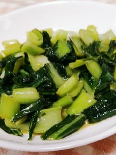 えごまの葉とチンゲン菜の炒め物-レシピのメイン写真