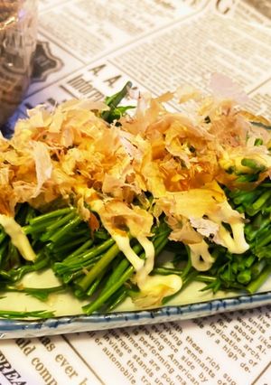 新潟雪国山菜　木の芽（あけび）のお浸し-レシピのメイン写真