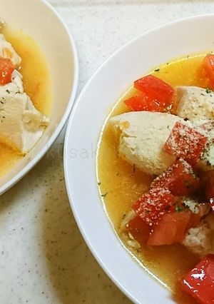 鶏むね肉のコンソメトマト煮-レシピのメイン写真