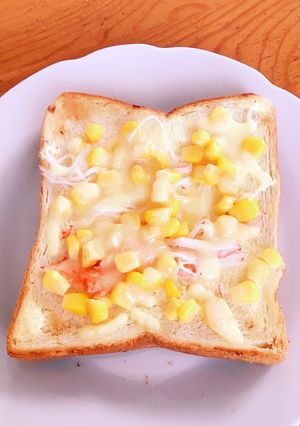 ☆コーン&カニカマトースト☆-レシピのメイン写真