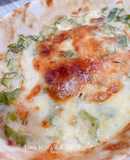 マグロと長芋とオクラのチーズ焼き
