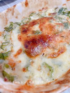 マグロと長芋とオクラのチーズ焼き-レシピのメイン写真