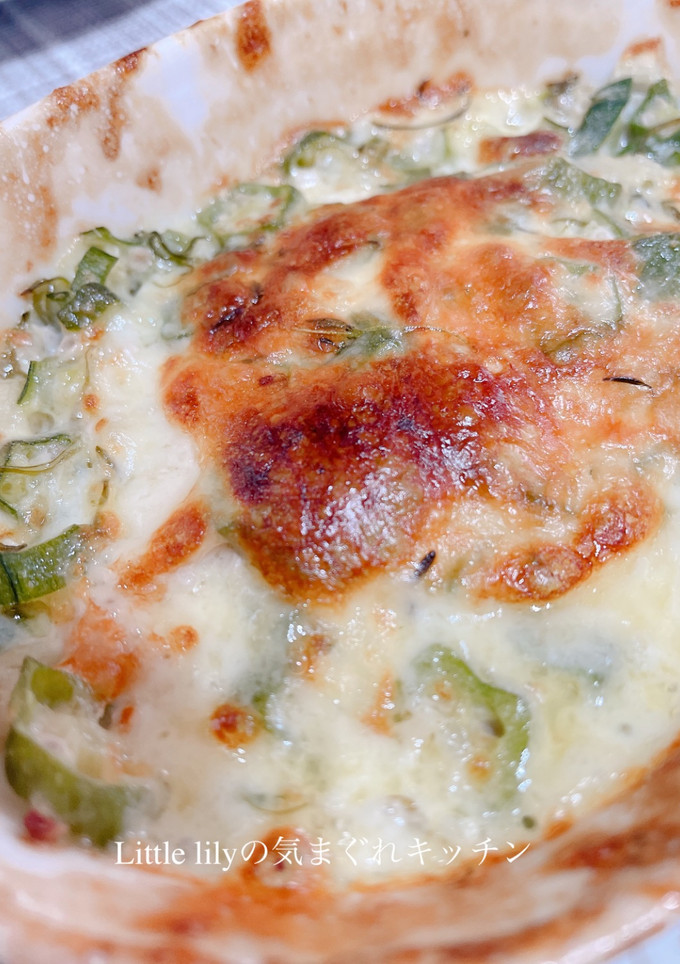 マグロと長芋とオクラのチーズ焼き-レシピのメイン写真