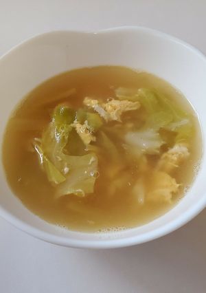 簡単　キャベツと卵のスープ　中華　-レシピのメイン写真
