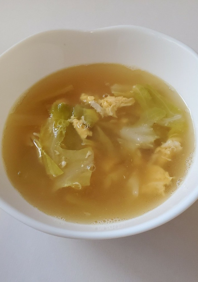 簡単　キャベツと卵のスープ　中華　-レシピのメイン写真