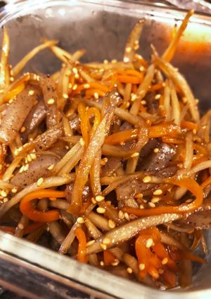 ピリ辛きんぴらごぼう＊常備菜・副菜-レシピのメイン写真