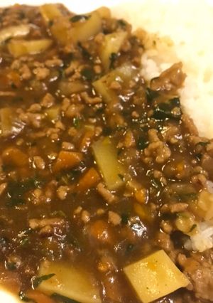 簡単！レンジで時短！ひき肉で時短カレー-レシピのメイン写真