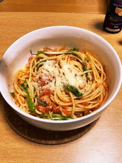 トマト缶とさば水煮缶のパスタ-レシピのメイン写真