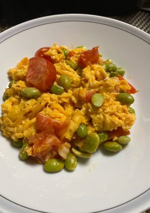 トマトと枝豆の ふんわり玉子中華炒め-レシピのメイン写真