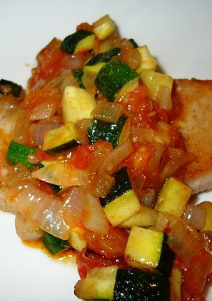 豚肉のステーキ・夏野菜ソース-レシピのメイン写真