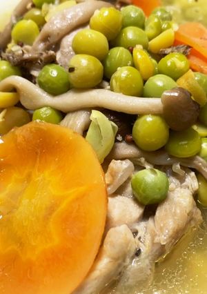 鳥とお豆さんの炊いたん-レシピのメイン写真